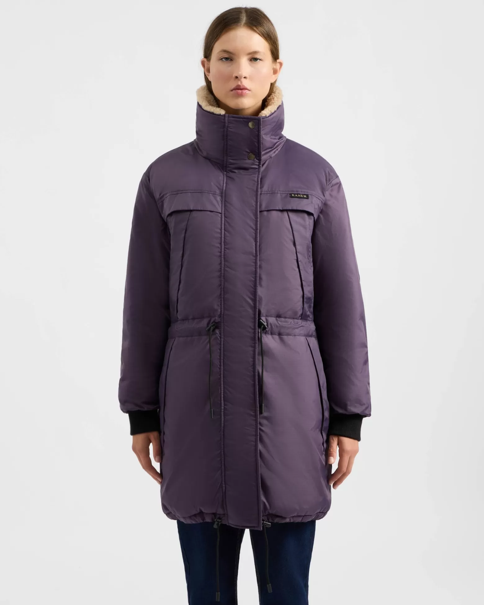 Manteaux En Isolant Synthétique | Manteaux Longs-Kanuk Manteau D'hiver Damga - Violet Vintage