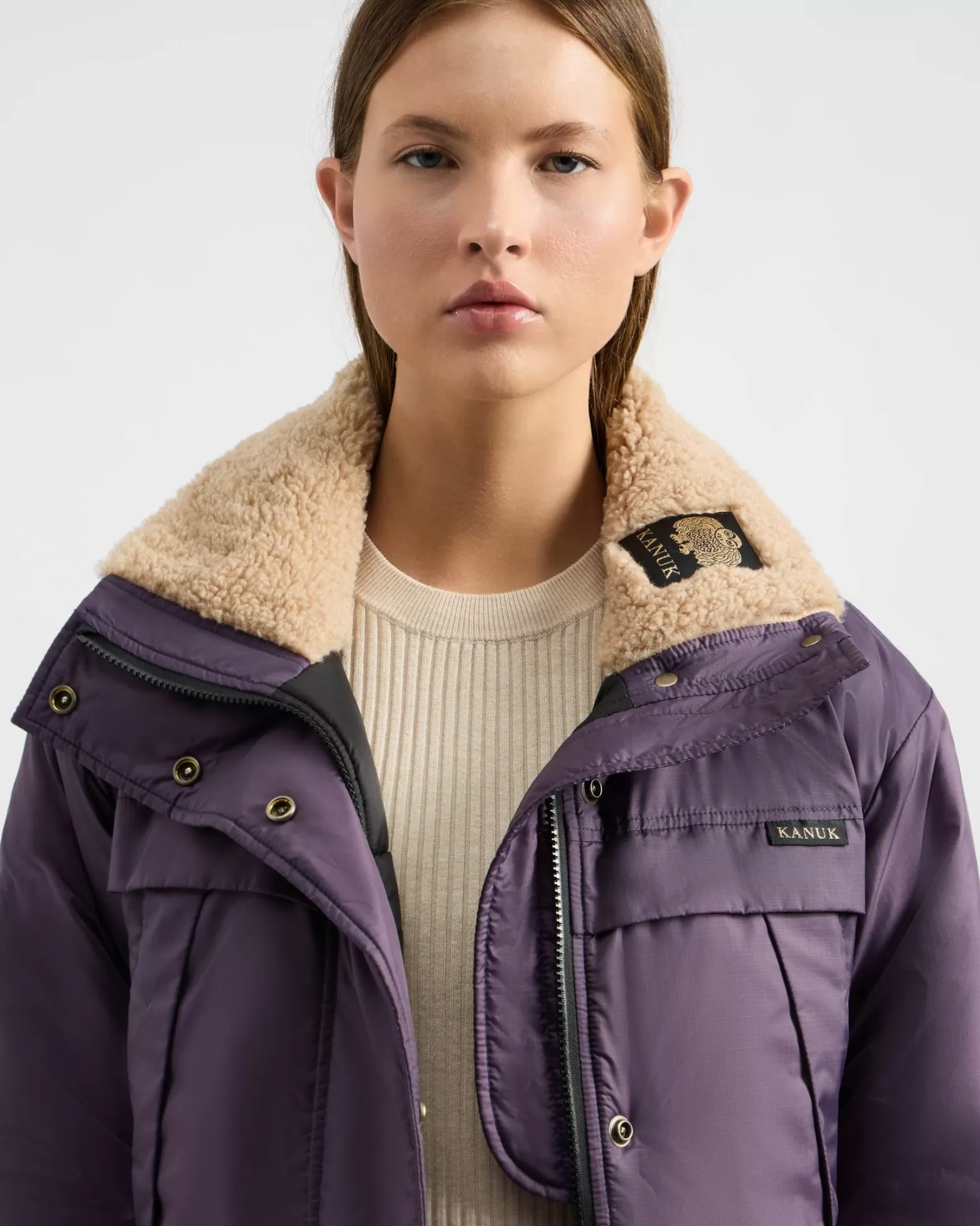Manteaux En Isolant Synthétique | Manteaux Longs-Kanuk Manteau D'hiver Damga - Violet Vintage